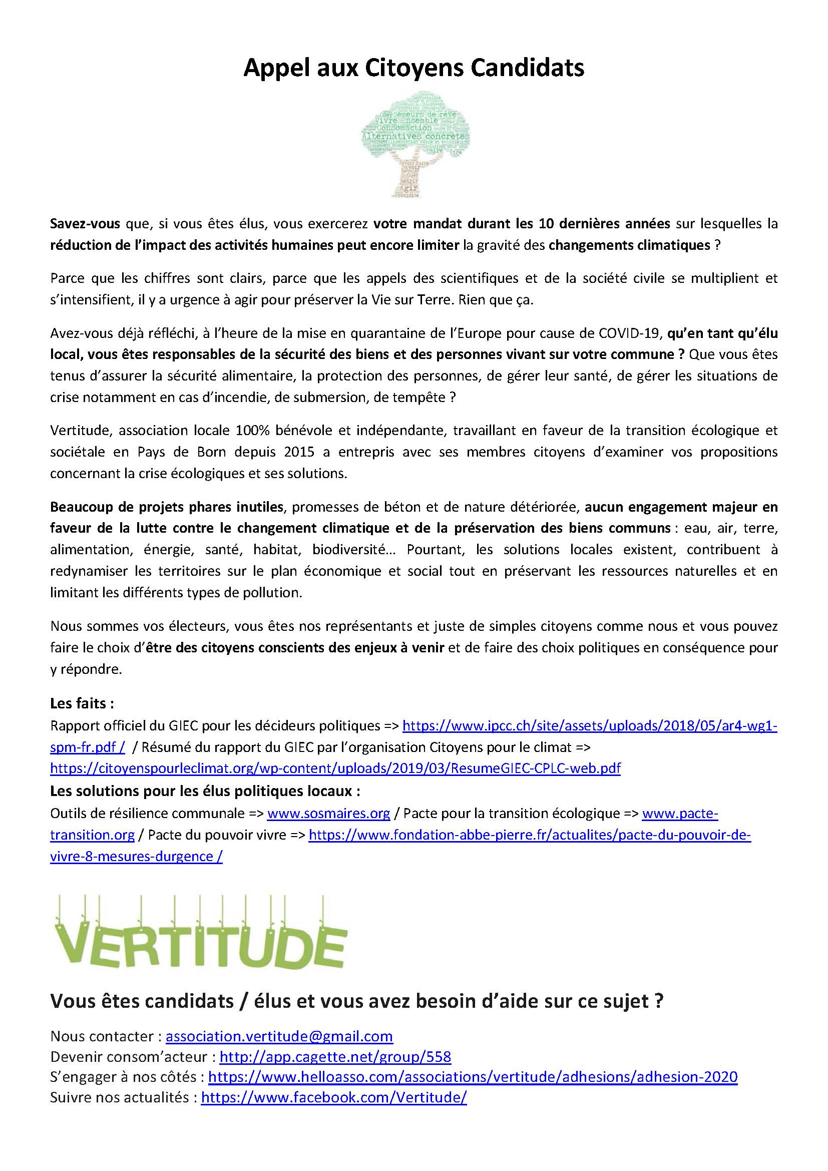 VERTITUDE_Appel aux candidats